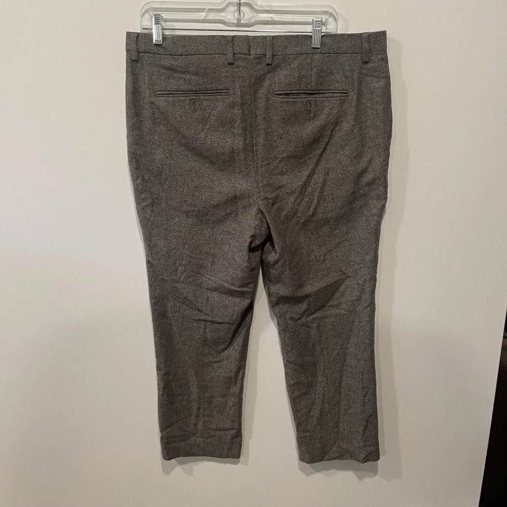 Banana Republic Slim Fit Wool Blend‎ Herringbone Dress Pants Mens 36x30 Gray